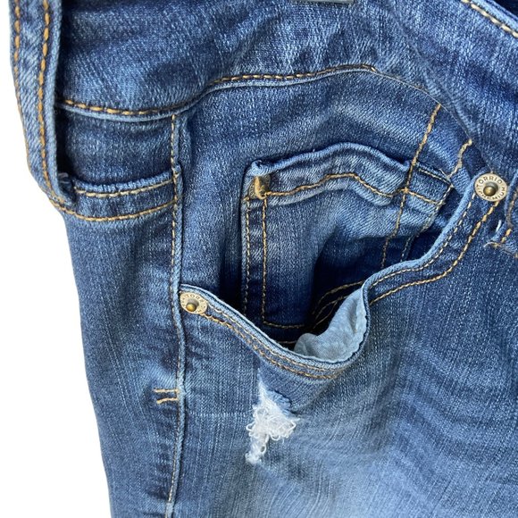 Torrid Premium Woman's Distressed Denim Blue Jeans Size 20R High Rise Curvy - Picture 14 of 16
